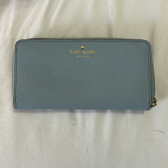 Kate Spade Blue and Gold Wallet - Picture 2 of 8
